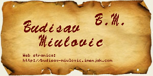 Budisav Miulović vizit kartica